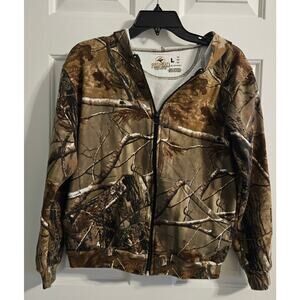 Youth RedHead Full Zip Camo Camouflage Hooded Sweatshirt Size Large RealTree